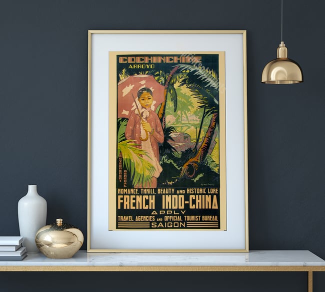 Cochinchine Arroyo | Joseph-Henri Ponchin | 1931 | Wall Print | Home Decor | Vintage Travel Poster
