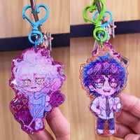 Image 1 of Despair disease nagito and hajime 3 inch keychains!