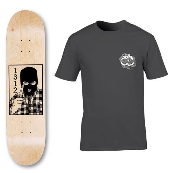 Image of balaclava | 9.0" popsicle board | 1312  t-shirt 