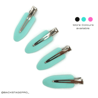 No Bend No Crease Hair Clips - Made from Rubber (Cyan Blue 4 PACK) 