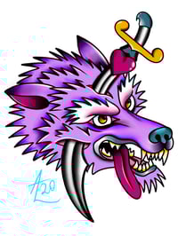 Traditional Wolf Giclée Print