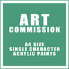 COMMISSION: Single Character, A4 size Acrylic Painting