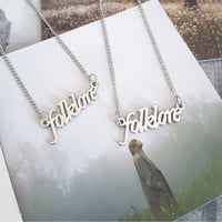Image 1 of Folklore Text Necklace