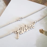 Image 4 of Folklore Text Necklace