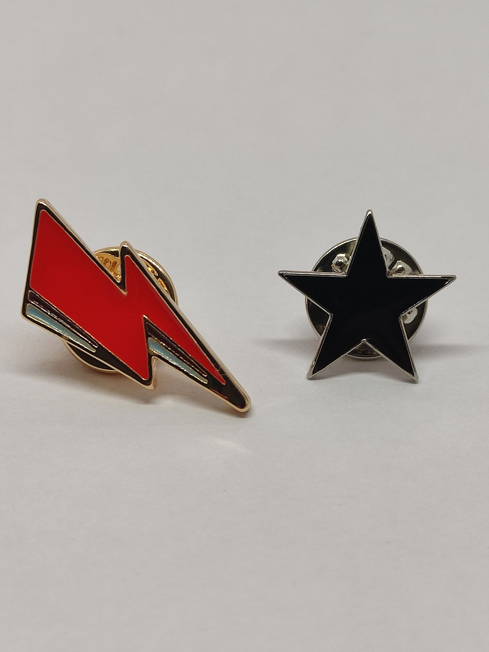 Blackstar and Lightning Bolt Badge Set