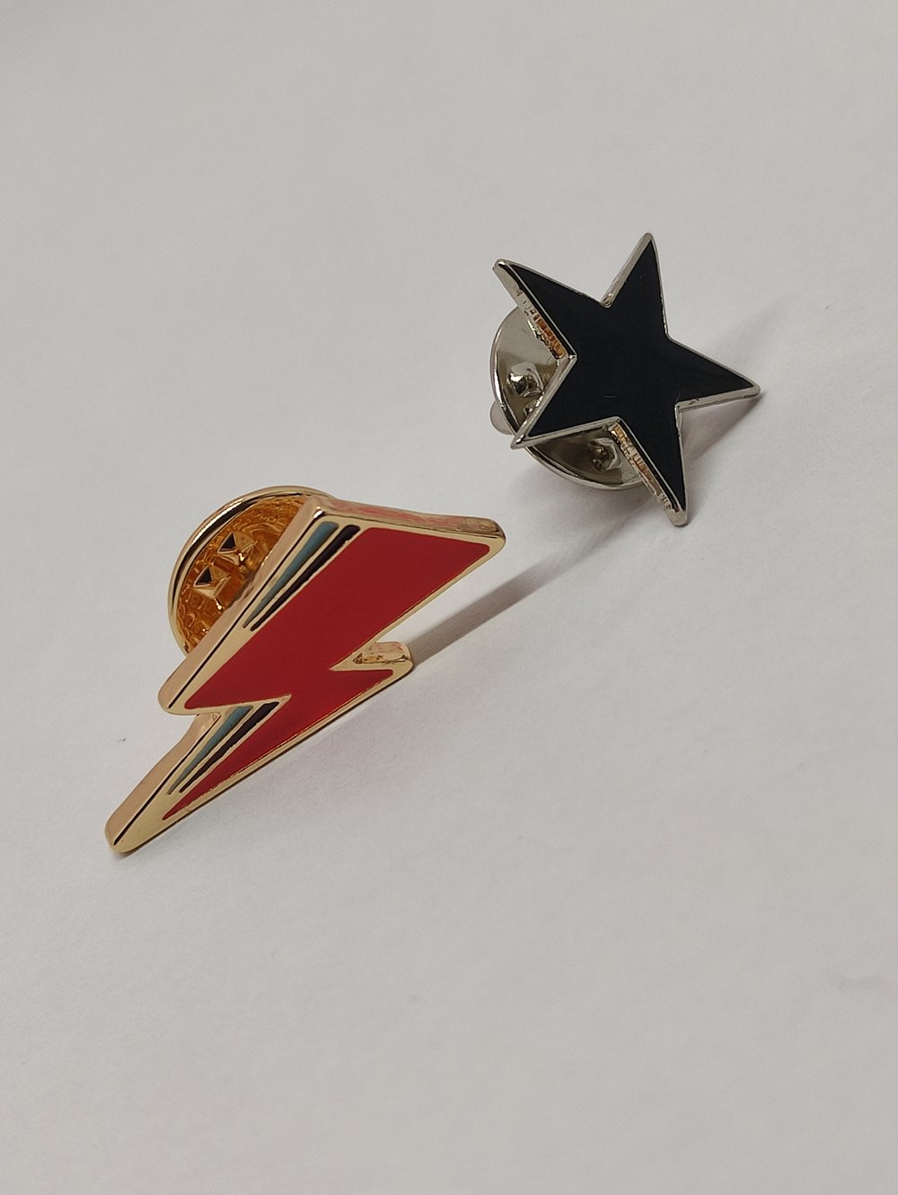 Blackstar and Lightning Bolt Badge Set