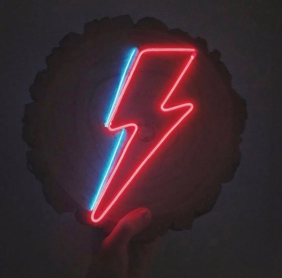 Image of Ziggy Stardust neon effect light up sign 