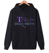 Sweat Pretty Hoodie w/purple/blue logo