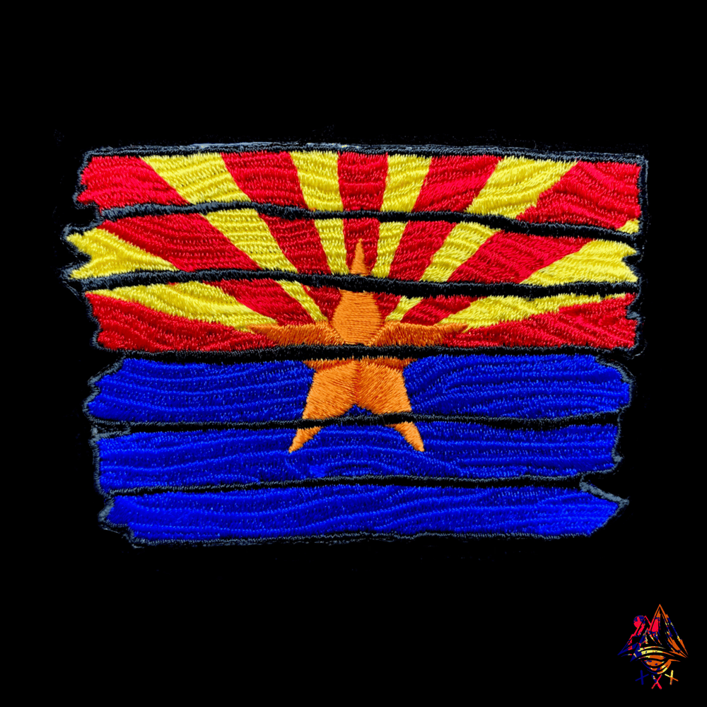 Image of Wooden AZ Flag