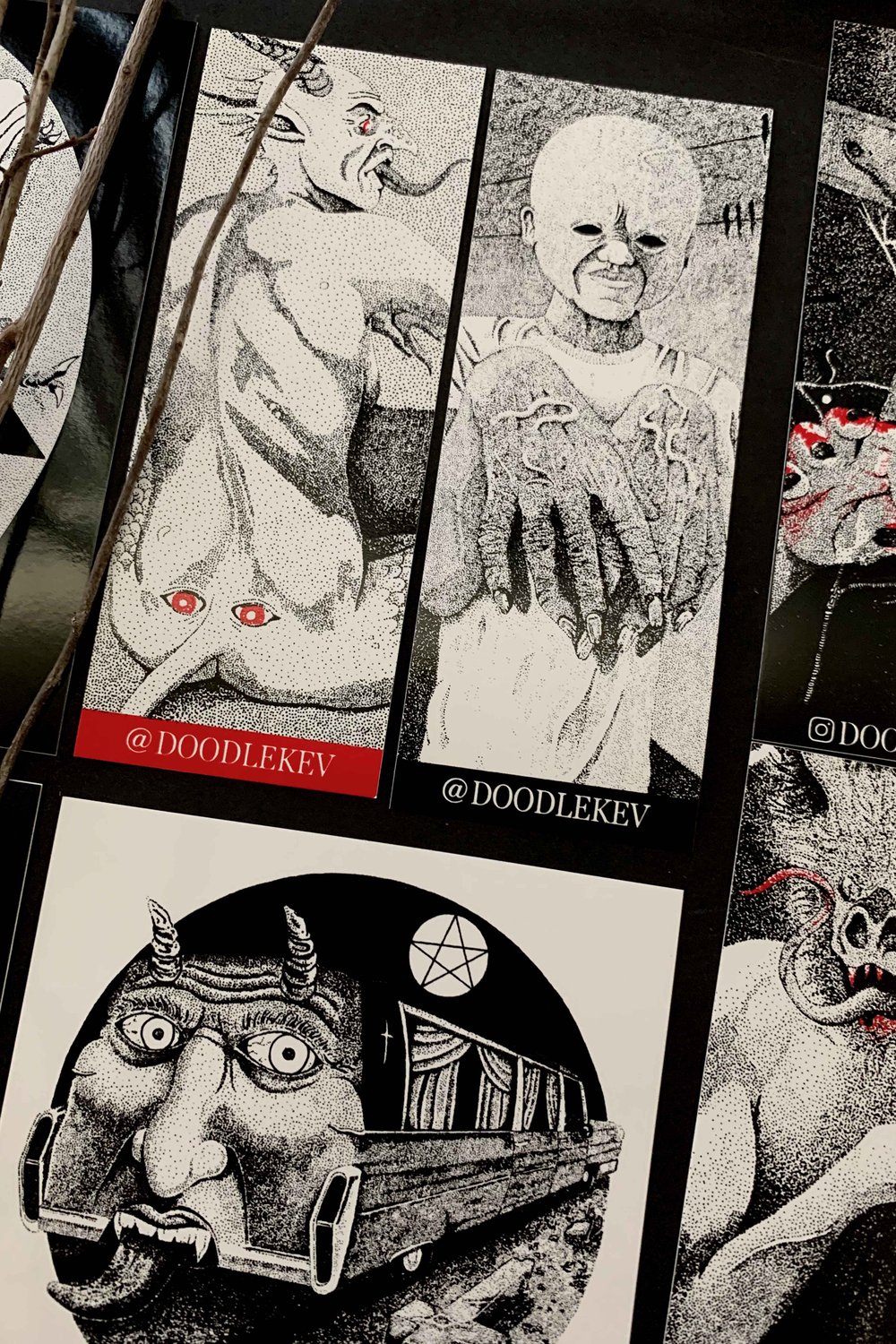 "Evil DRAWS Near" Sticker Pack (8 Stickers)