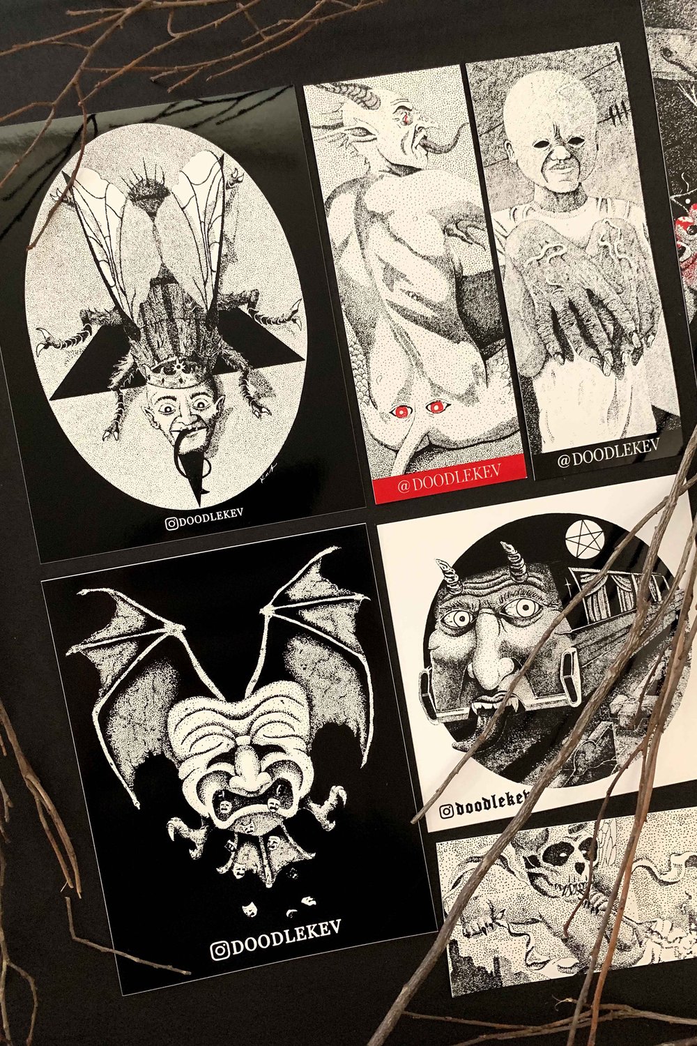 "Evil DRAWS Near" Sticker Pack (8 Stickers)