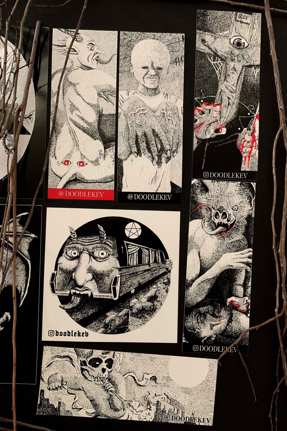 "Evil DRAWS Near" Sticker Pack (8 Stickers)