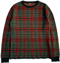 Image 2 of '02 Undercover Plaid Knit Cross Sweater