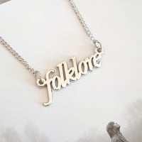 Image 3 of Folklore Text Necklace