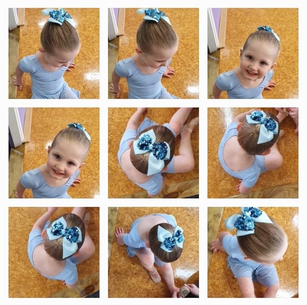 Image of babyballet Sparkly Bow Clip - BLUE or PINK