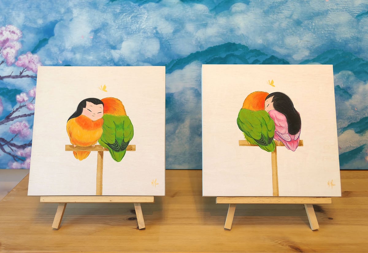 Love Birds - Love Original Painting
