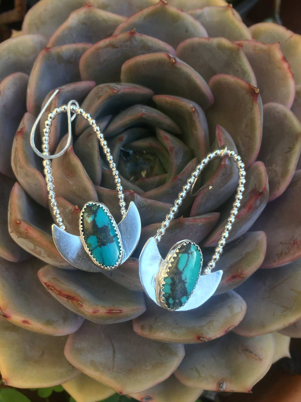 Image of Kingman Turquoise Insect Earrings