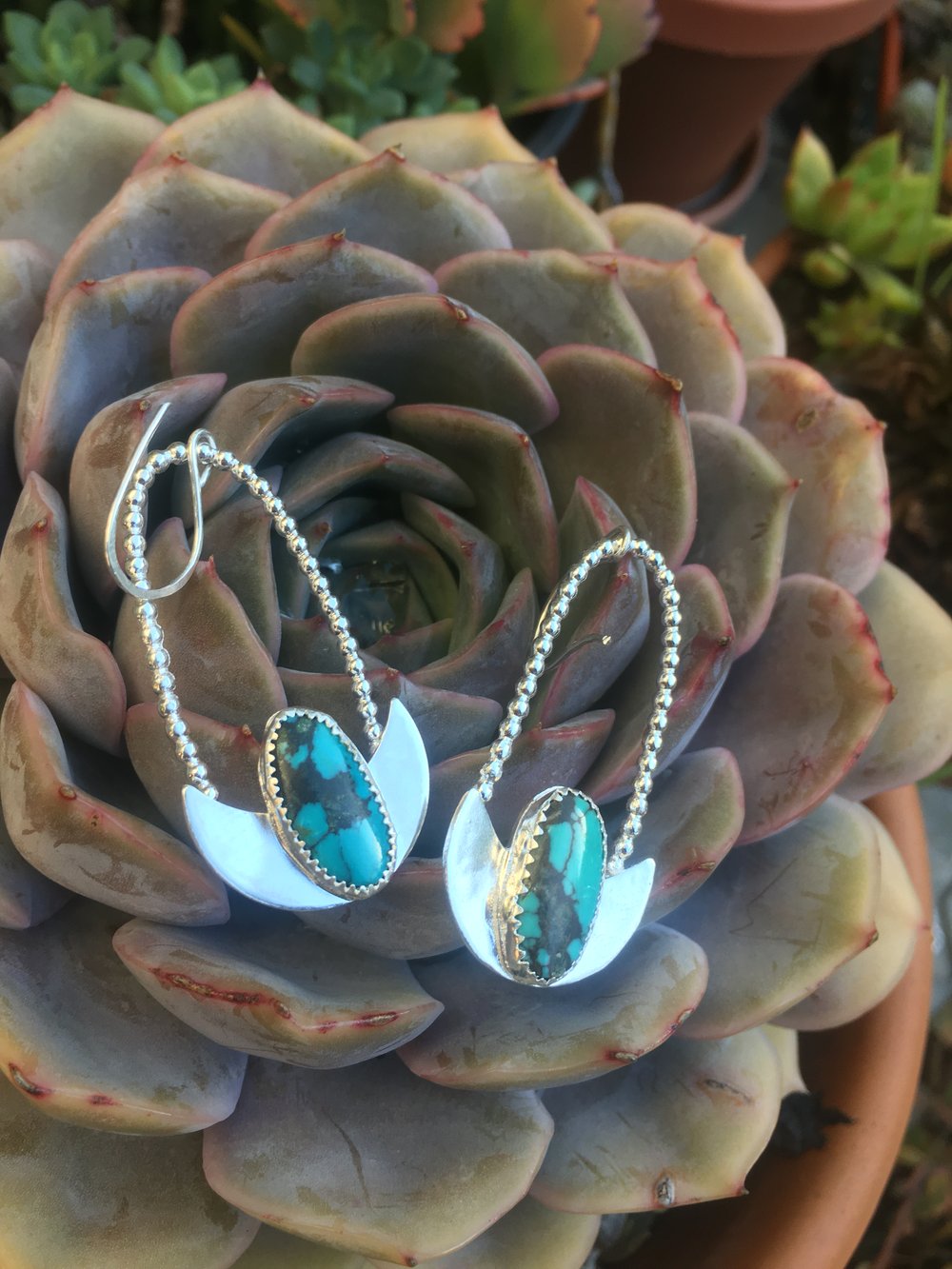 Image of Kingman Turquoise Insect Earrings