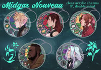 Midgar Nouveau Acrylic Charms