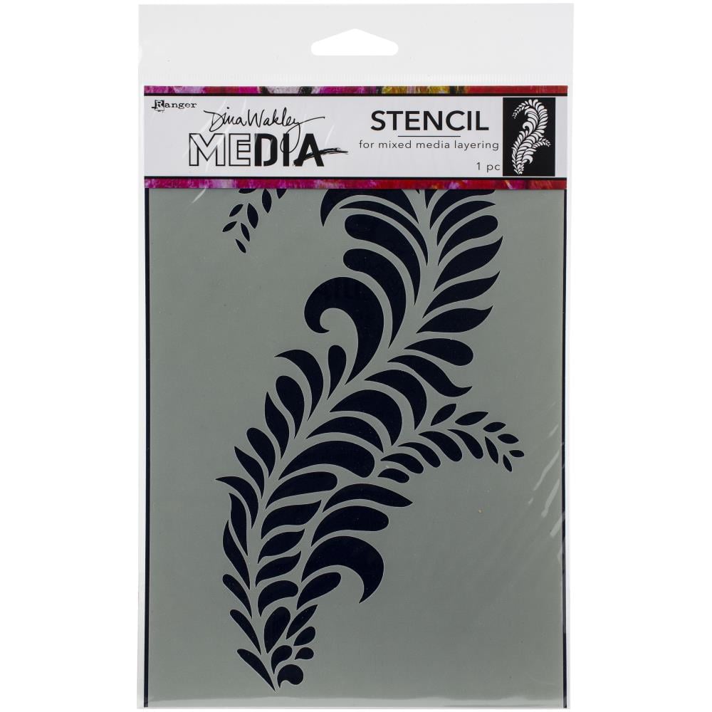 Image of Dina Wakley Giant Flourish Stencil 9" x 6"