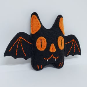 Teeny Black & Orange Bat