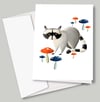 Klappkarte "Waschbär"