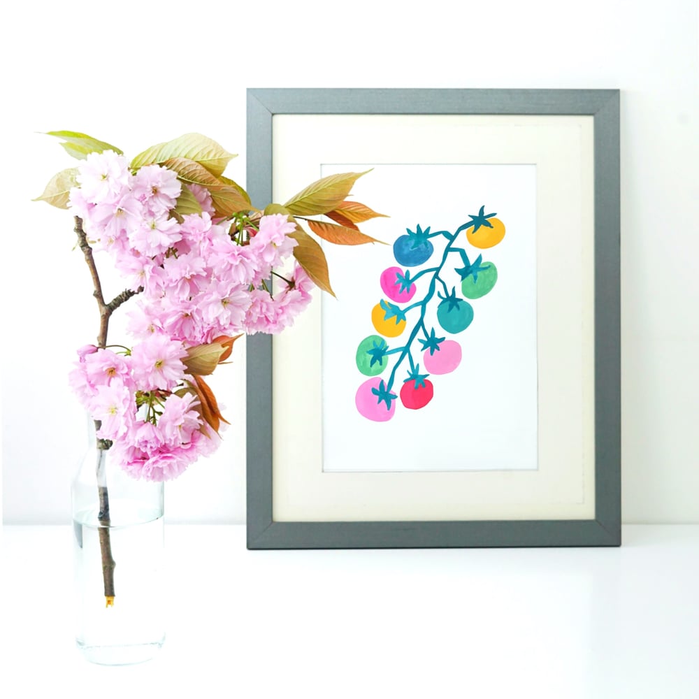 Image of Rainbow tomatoes print