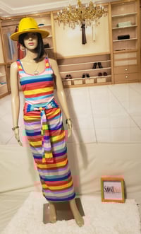 So Fierce Rainbow maxi striped dress