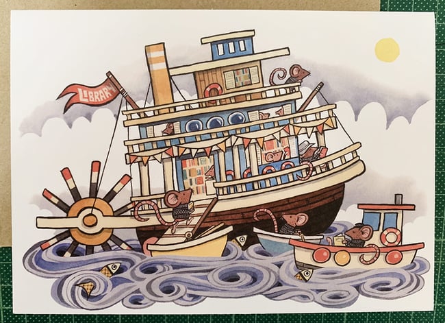 Adventuremice Library Ship Cards - Pack of 5