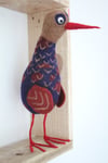 Steve, handmade, felt quirky bird sculpture