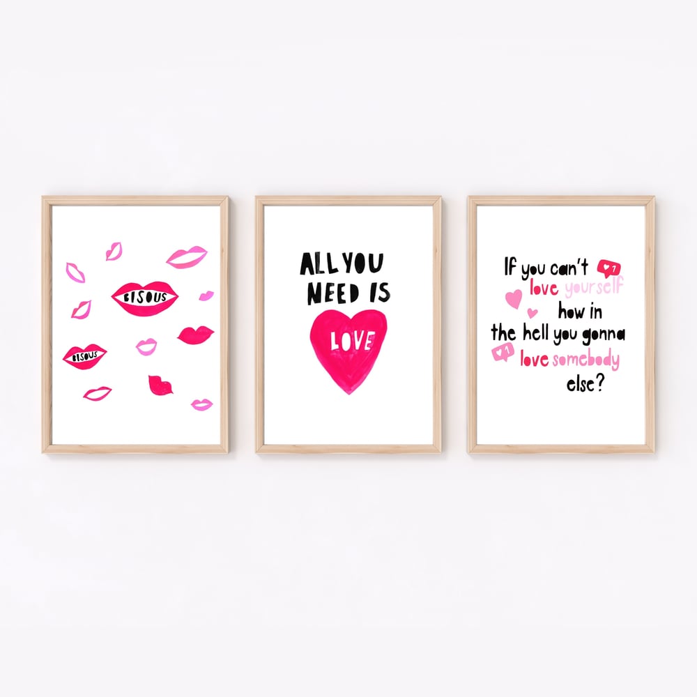 Image of Bisous (Kisses) print