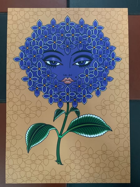 Image of Flower lady print