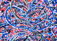 Image 2 of Loopy Blue Horizontal Diptych Giclee Print