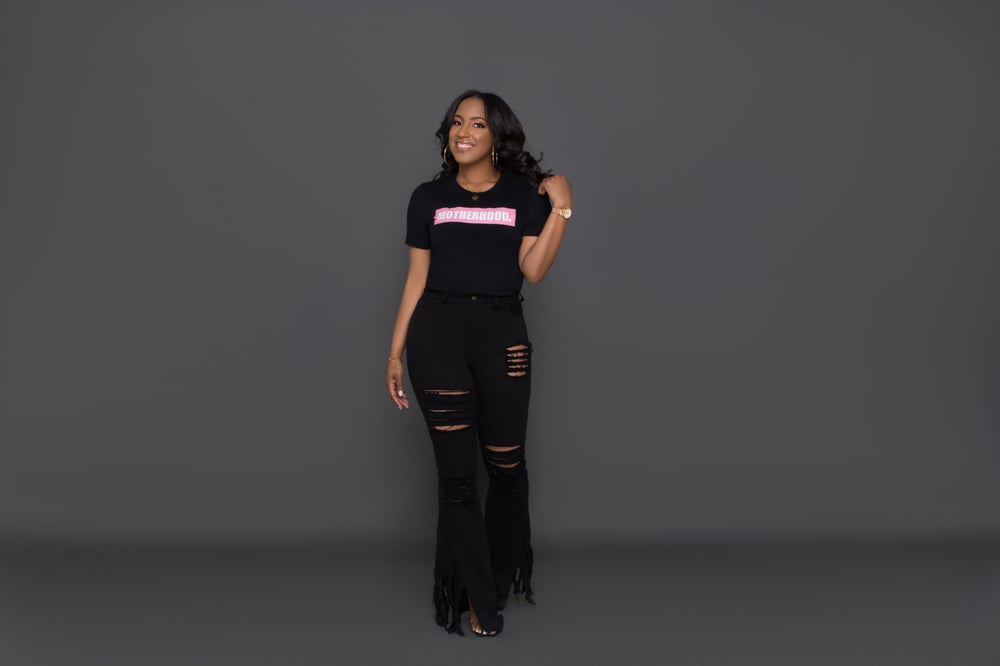 Motherhood Tee - Pink, Black, White 