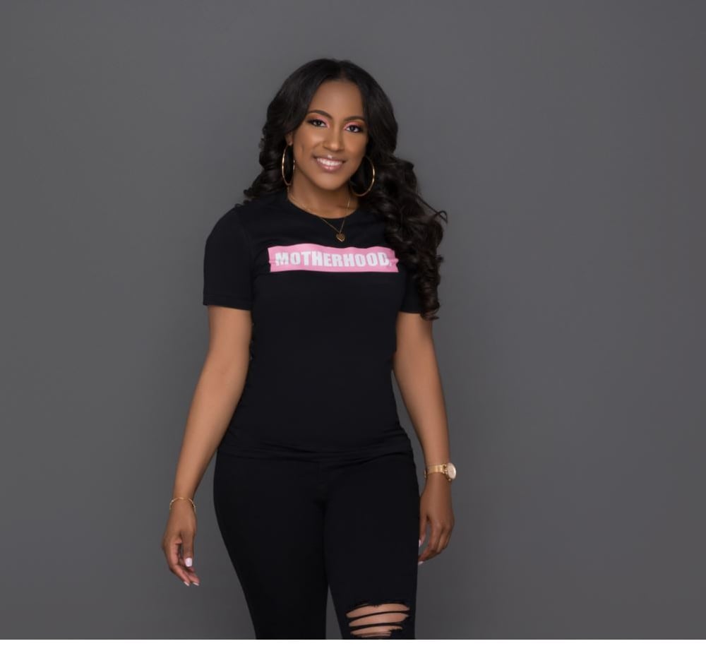 Motherhood Tee - Pink, Black, White 