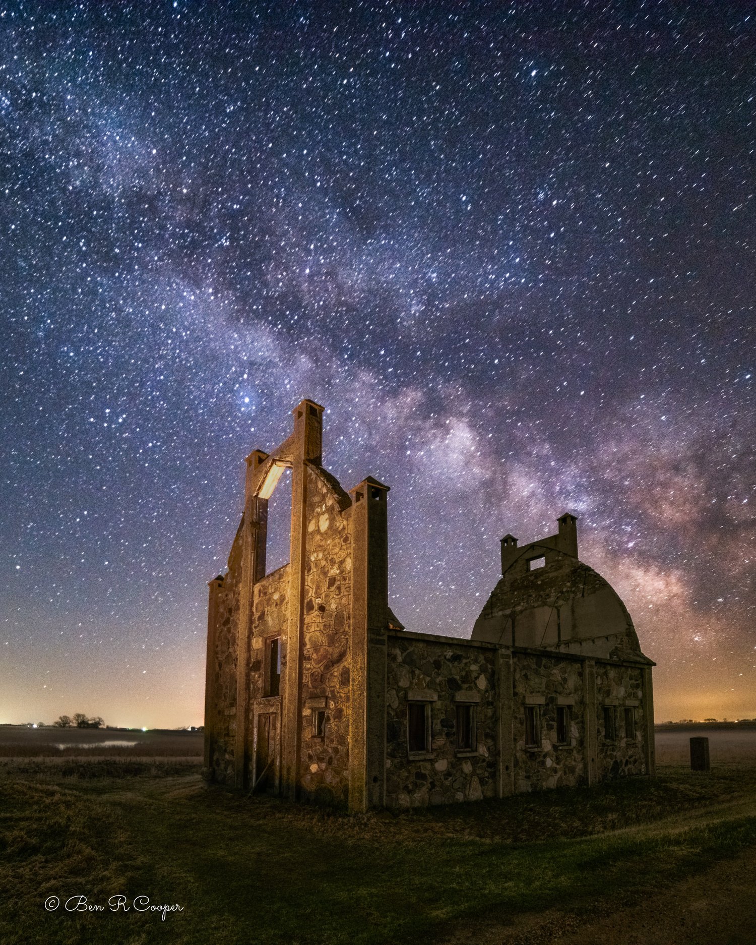 Starry Night Over the Stone Barn