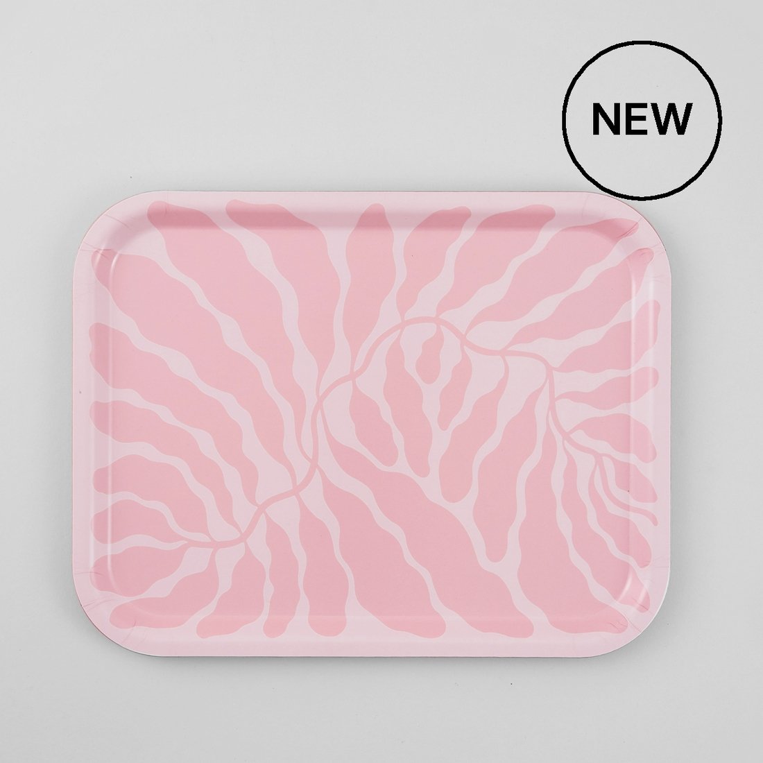 Image of Pink Leaves Large Tray