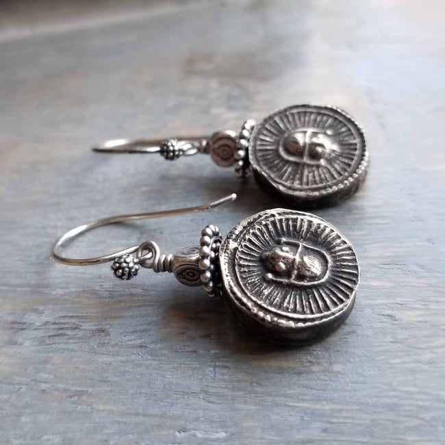 Ancient Afghanistan Coin Earrings