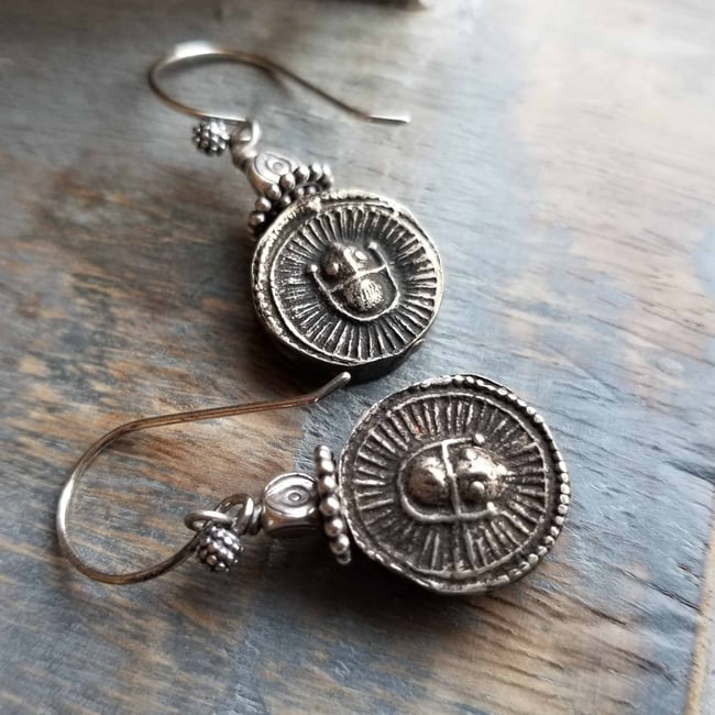 Ancient Afghanistan Coin Earrings