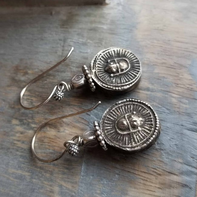 Ancient Afghanistan Coin Earrings