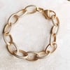 Chunky Matte Gold Textured Chain Bracelet - One-of-a-Kind