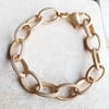 Chunky Matte Gold Textured Chain Bracelet - One-of-a-Kind