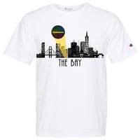 Trich signal over THE BAY skyline Shirt (WHITE)