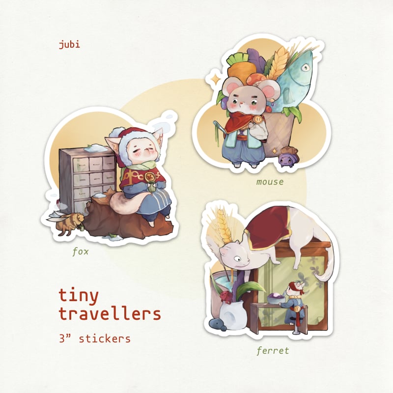 Tiny travellers stickers