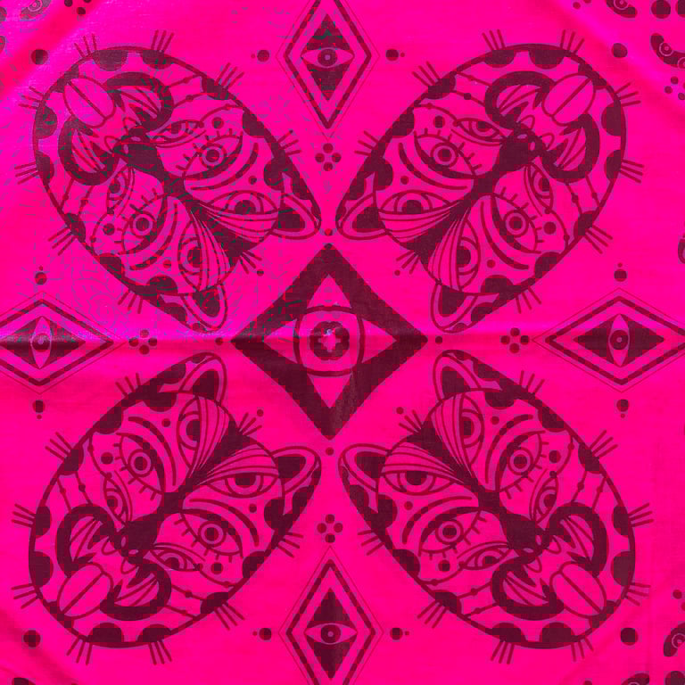 Bandanna “Ocelotl the moon and the sun” crazy neon Image 3