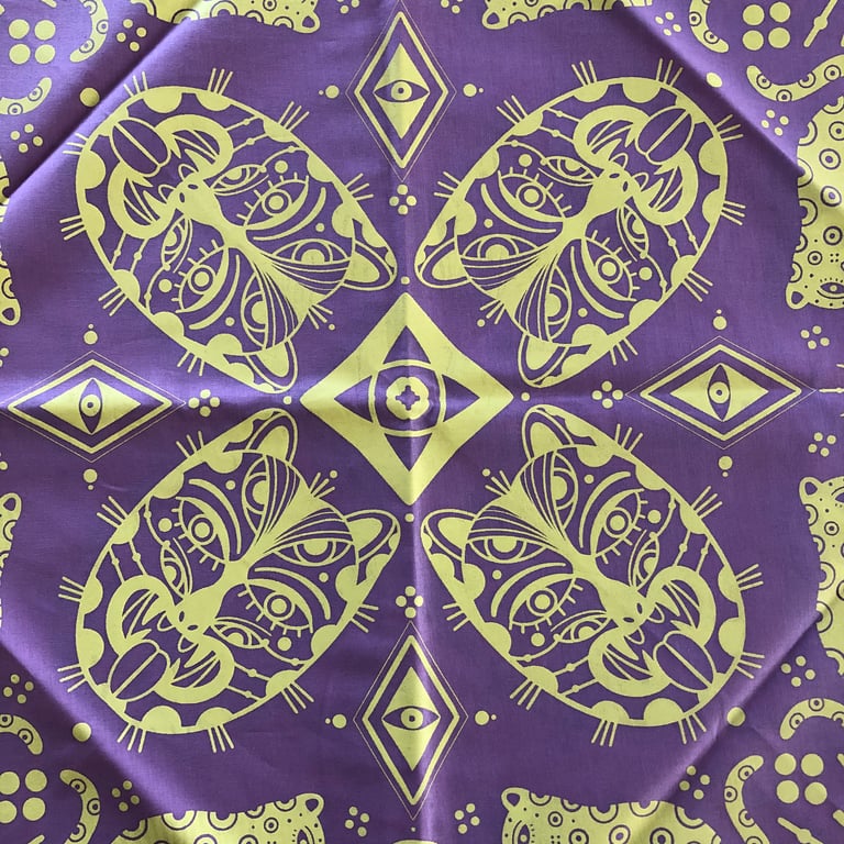 Bandanna “Ocelotl, the moon and the sun” creamy Image 5