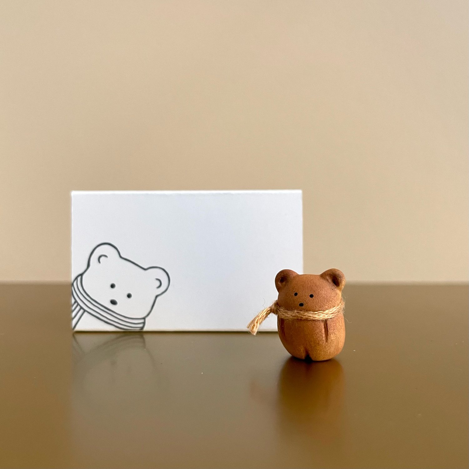 Image of Little Dorimu hand-sculpted Bear in a Matchbox