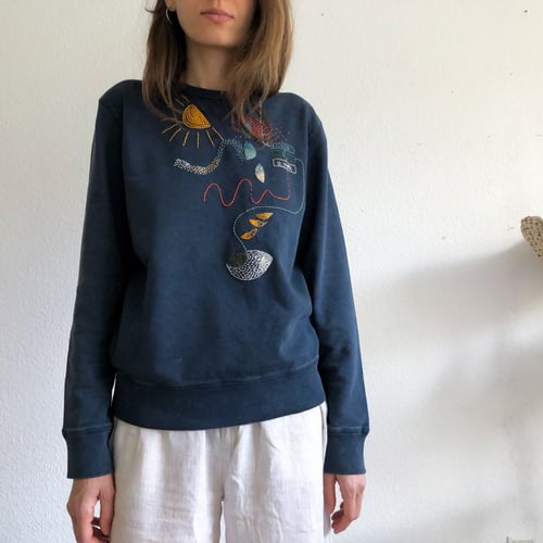 Image of Balance is a myth - hand embroidered 100% organic cotton sweatshirt, Unisex