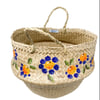 Cesta fiori blu