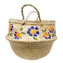 Cesta fiori blu